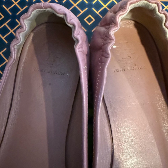 Tory Burch Pink Ballet Flats with Signature Logo - Picture 6 of 7